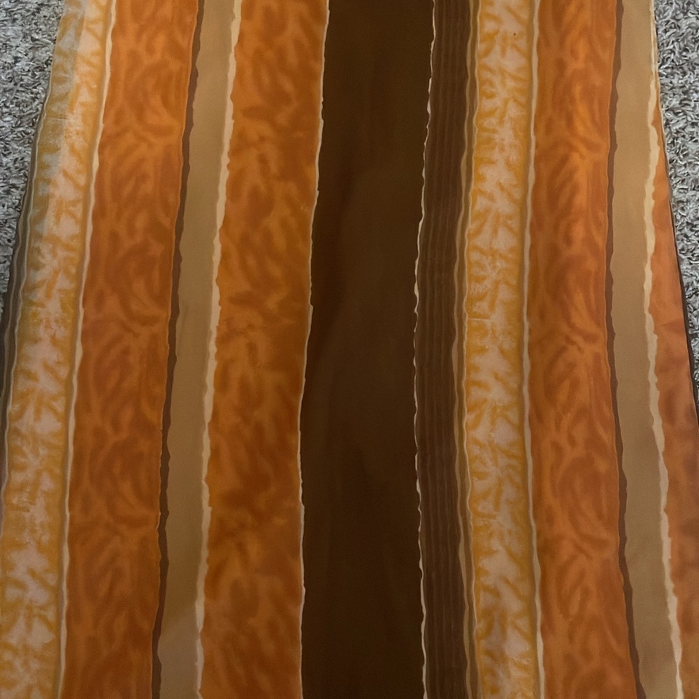 First Class Woman Vintage Orange Brown A-Line Sleeveless Scoop Neck Dress - Picture 2 of 8
